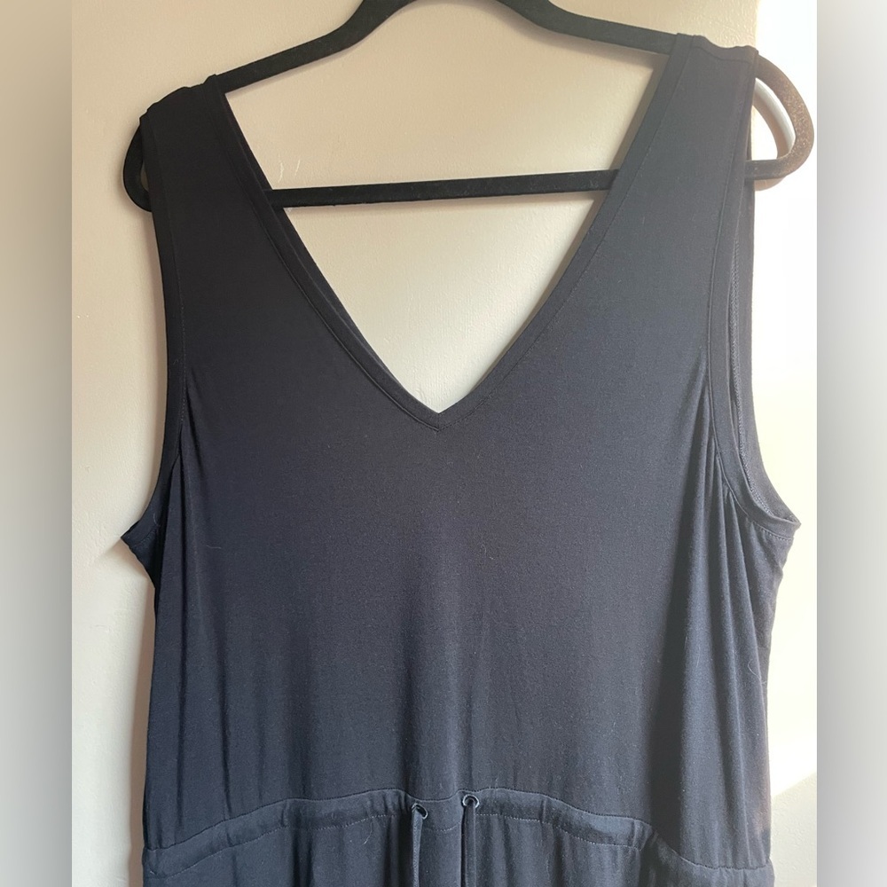 Sweaty Betty Take is easy drawstring waist dress in black size 16 - Picture 3 of 10